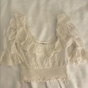 Sunday Best | Artizia Cream Puff Sleeve Crop Blouse